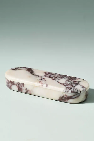Anthropologie Lauren Elizabeth Calacatta Marble Pill Dish In White