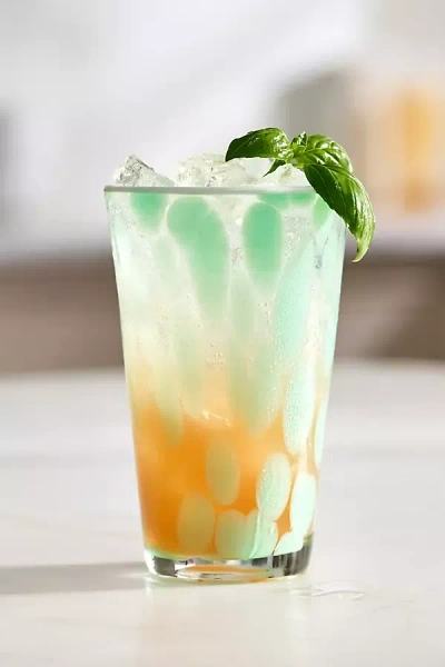 Anthropologie Lava Highball Glass In Green