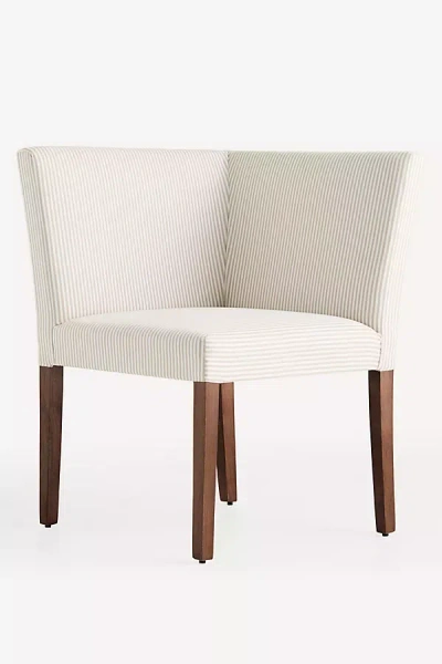 Anthropologie Layla Banquette Corner Chair In White
