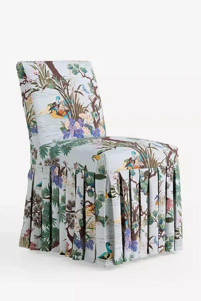 Anthropologie Layla Printed Ruffle Slipcover In Multi