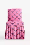 Anthropologie Layla Printed Ruffle Slipcover In Pink