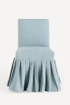 Anthropologie Layla Ruffle Slipcover In Blue