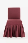 Anthropologie Layla Ruffle Slipcover In Red