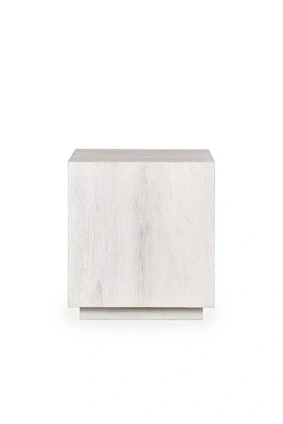 Anthropologie Layne 20" Square Oak End Table In White