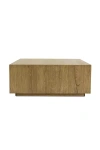 Anthropologie Layne 42" Square Oak Wood Coffee Table