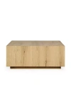 Anthropologie Layne 42" Square Oak Wood Coffee Table In Neutral