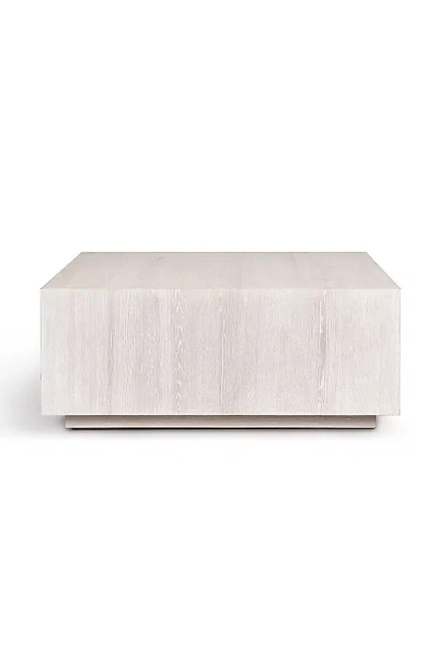 Anthropologie Layne 42" Square Oak Wood Coffee Table In Brown
