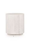 Anthropologie Layne Round Oak Wood 20" End Table