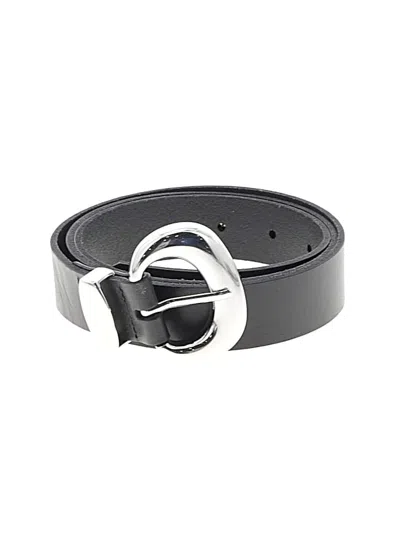 Pre-owned Anthropologie Leather Belt In Black