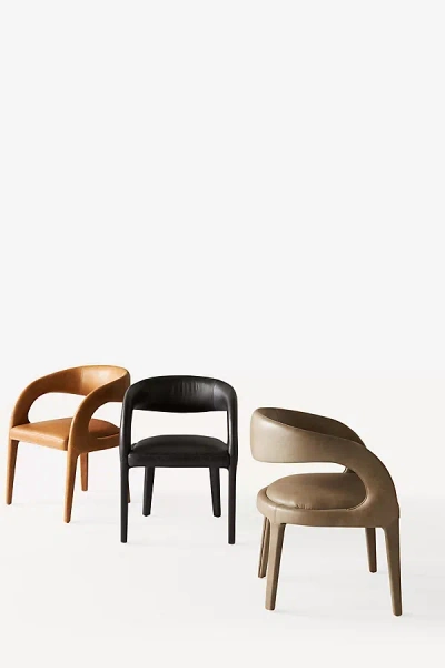 Anthropologie Leather Hagen Dining Chair In Multi