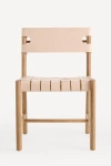 Anthropologie Leather Sling Dining Chair In Neutral
