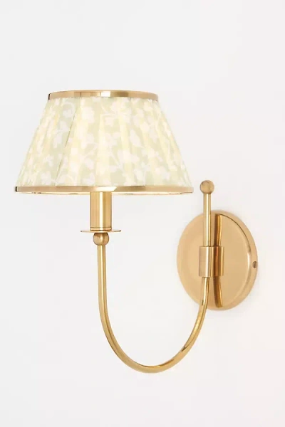 Anthropologie Lee Shaded Brass Sconce