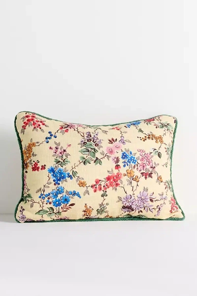 Anthropologie Leiah Printed Indoor/outdoor Floral Pillow In Multi