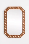 Anthropologie Leigh Burl Wood Inlay Wall Mirror