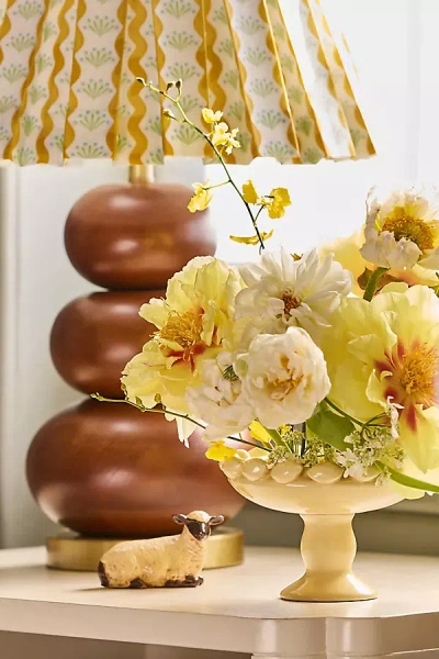 Anthropologie Lemon Footed Bowl In Multi