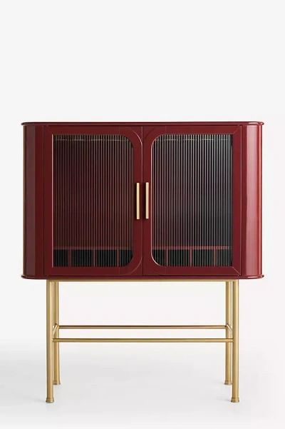 Anthropologie Lennon Bar Cabinet In Red