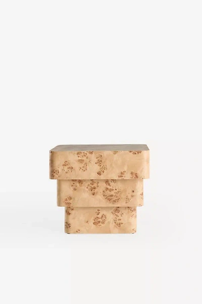 Anthropologie Leonne Burl Wood Side Table In Brown