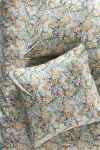 Anthropologie Evie Cotton Floral Organic Printed Euro Sham