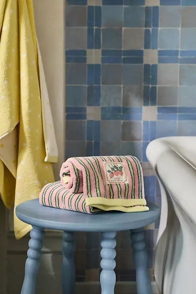 Anthropologie Les Fruit Cotton Towel Collection In Pink