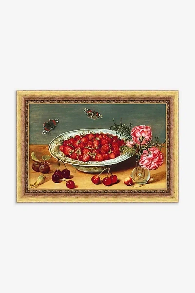 Anthropologie Life Is A Bowl Of Strawberries Wall Art In Gold