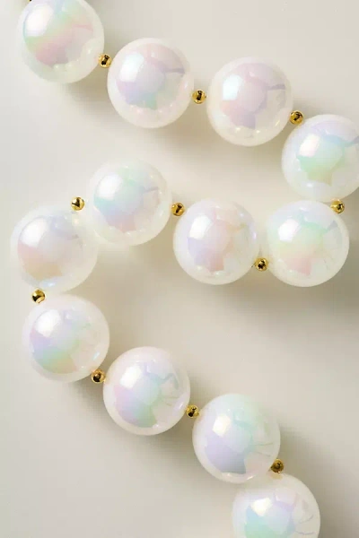 Anthropologie Light-up Pearl Garland In White