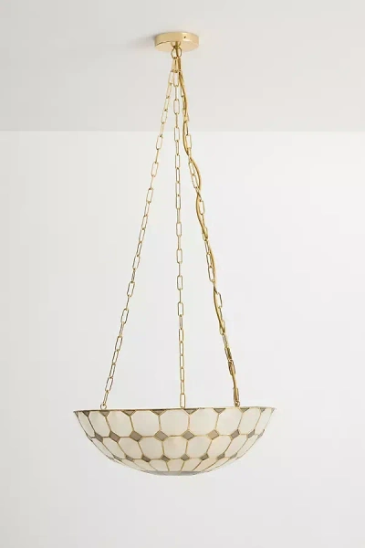 Anthropologie Lila Capiz Pendant In Gold