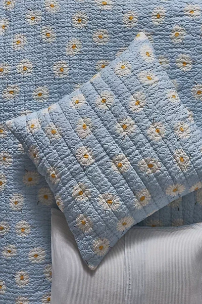 Anthropologie Lilla Cotton Euro Sham In Blue