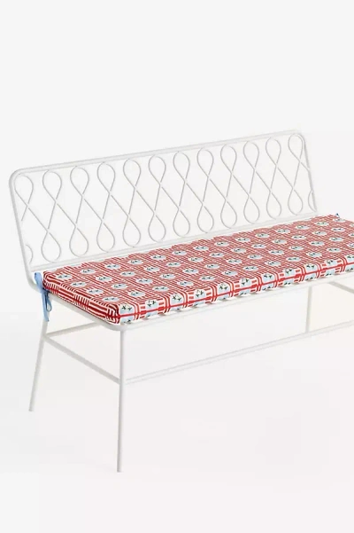 Anthropologie Lille Indoor/outdoor Bench Cushion In Red