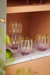Anthropologie Lille Stemless Wine Glasses, Set Of 4 In Purple