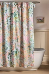 Anthropologie Lillian Bow-printed Cotton Percale Shower Curtain
