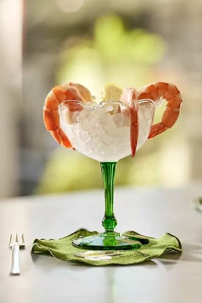 Anthropologie Lilypad Coupe Glasses, Set Of 4 In Multi