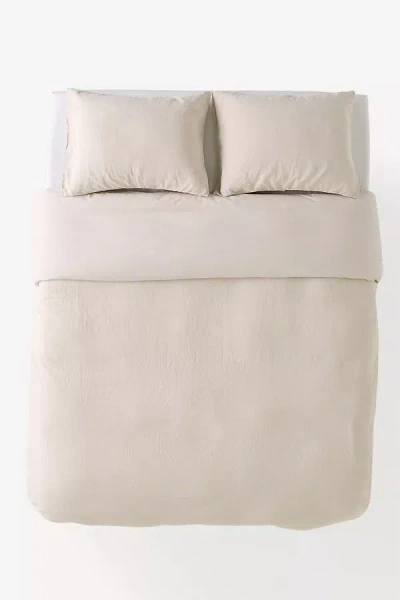 Anthropologie Linen Cotton Yarn Dyed Duvet In Neutral