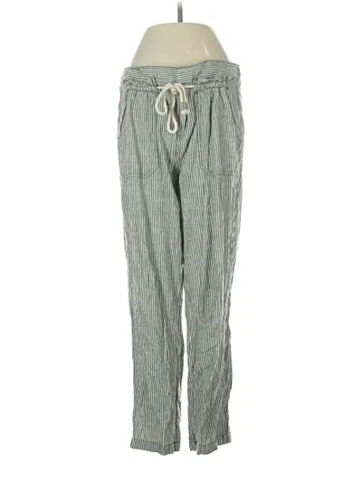 Pre-owned Anthropologie Linen Pants In Gray