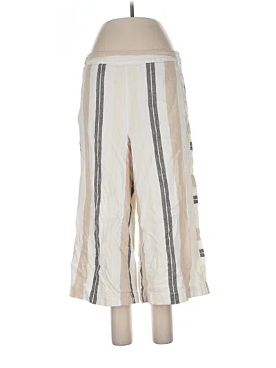 Pre-owned Anthropologie Linen Pants In White