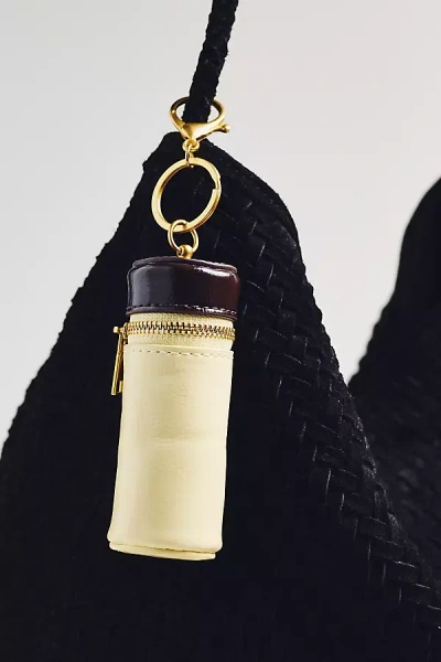 Anthropologie Lipstick Case Bag Charm In Yellow