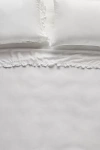 Anthropologie Lisbet Ruffle Satin Silky Sheet Set In White