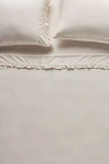 Anthropologie Lisbet Ruffle Satin Silky Sheet Set In Neutral