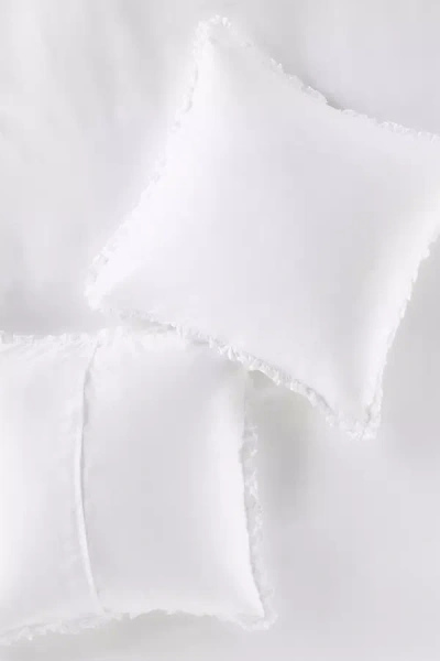 Anthropologie Lisbet Tencel Ruffle Euro Sham