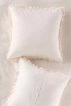 Anthropologie Lisbet Tencel Ruffle Euro Sham In Neutral