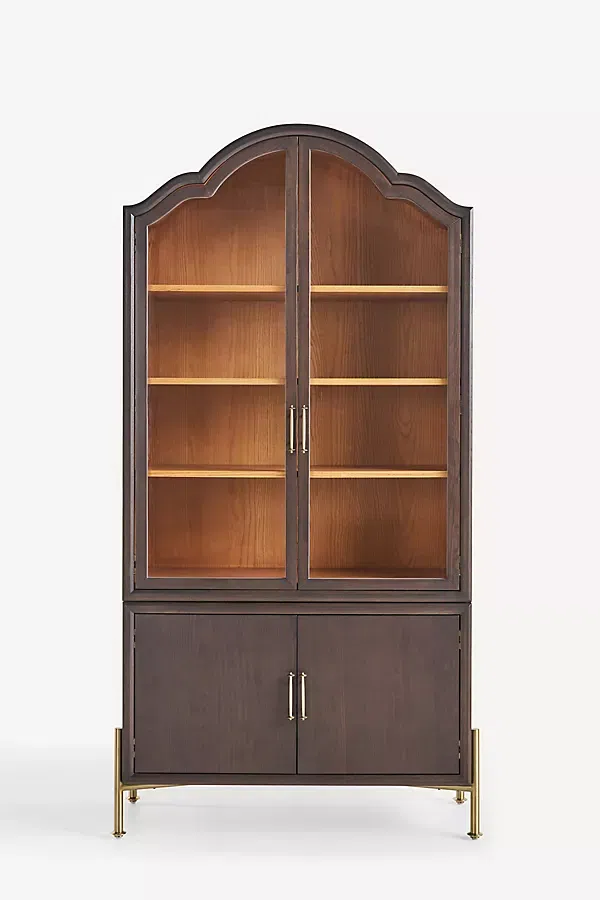 Livia Glass & Wood Storage Hutch