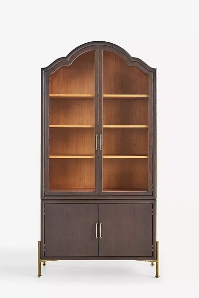 Anthropologie Livia Glass Hutch In Brown