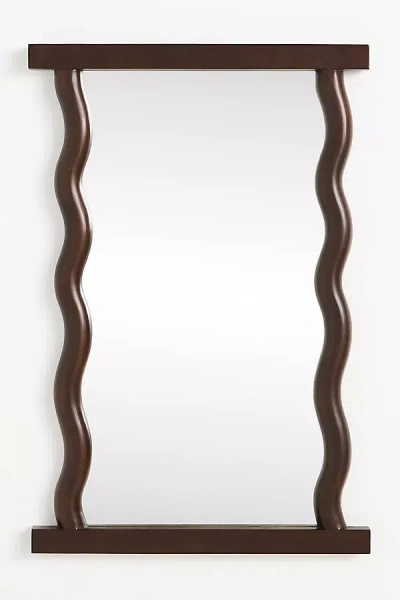 Anthropologie Livia Scalloped Wooden Mirror