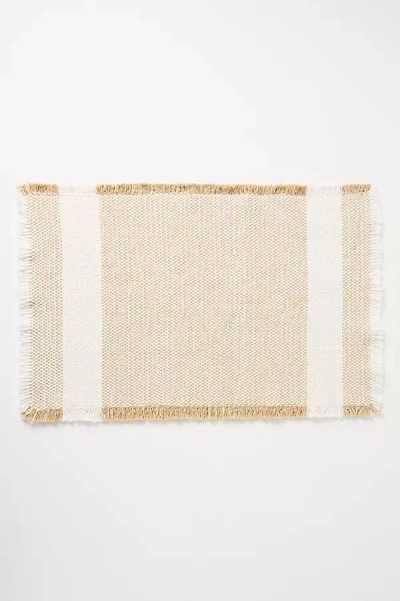Anthropologie Livia Woven Bath Mat In Neutral