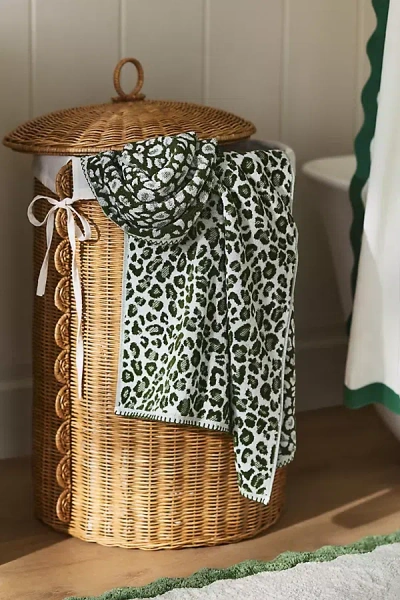 Anthropologie Lola Leopard Bath Towel Collection In Multi