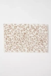 Anthropologie Lola Leopard Tufted Cotton Bath Mat In Neutral
