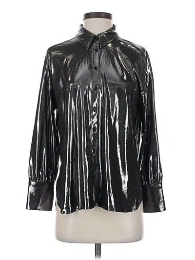 Pre-owned Anthropologie Long Sleeve Blouse In Black