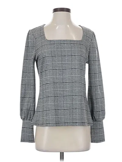 Pre-owned Anthropologie Long Sleeve Blouse In Gray