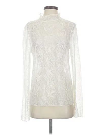Pre-owned Anthropologie Long Sleeve Blouse In Ivory