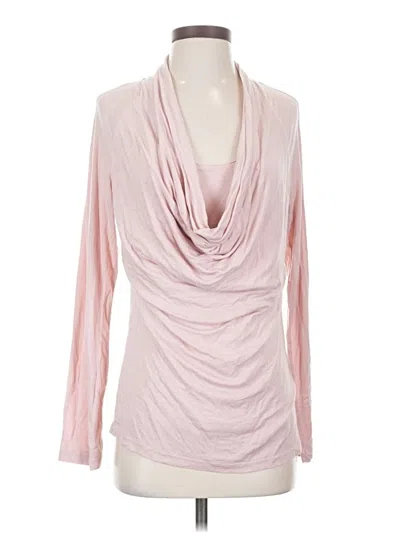 Pre-owned Anthropologie Long Sleeve Top Pink Cowl Neck Tops