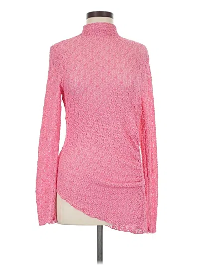 Pre-owned Anthropologie Long Sleeve Top Pink Turtleneck Tops